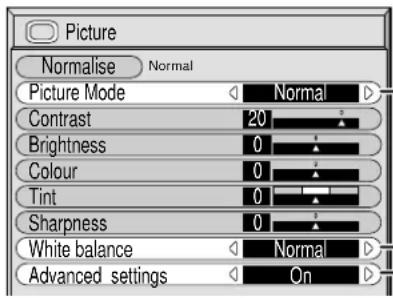 PANASONIC TH-42PWD5BX - Select to adjust each item. - 3