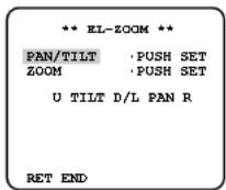 PANASONIC WV-CW474 - bewegen und ☐(S) drücken. Das PAN/TILT-Einstellmenü erscheint. - 2