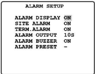 PANASONIC WV-CU161 - ■ Alarm-Setup (ALARM SETUP) - 1