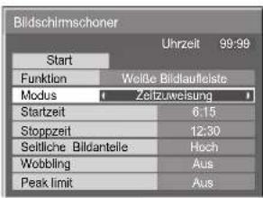 PANASONIC TH-103PF10EK - Einstellung der Zeit für den Bildschirmschoner - 1