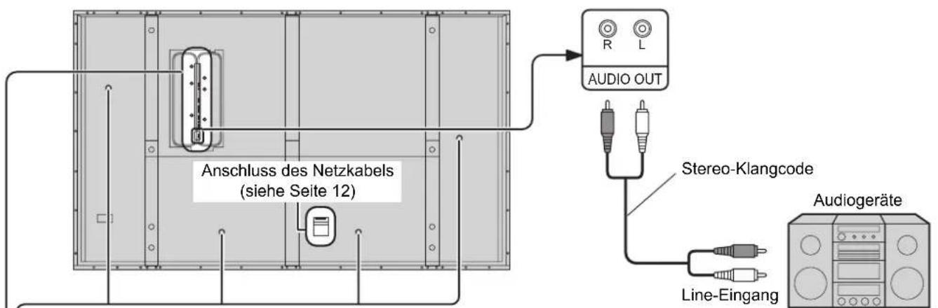 PANASONIC TH-103PF10EK - Anschluss an Buchsen AUDIO OUT - 1