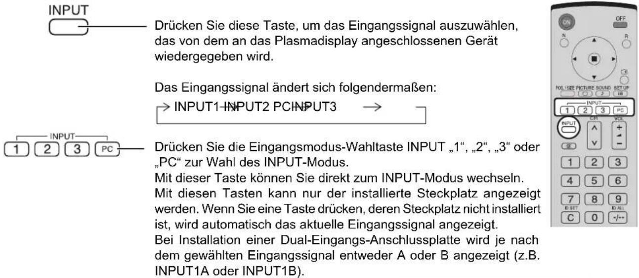 PANASONIC TH-103PF10EK - Auswahl des Eingangssignals - 1