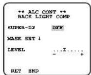 PANASONIC WV-CP160 - 2-2. ALC in Verbindung mit SUPER-D2 OFF und ELC-Modus - 1