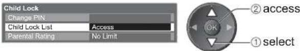 PANASONIC Viera TX-L42U2L - Control channel audience Child Lock - 2
