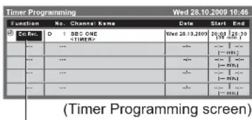 PANASONIC Viera TX-L42U2L - Timer Programming (DVB mode) - 2