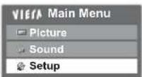 PANASONIC Viera TX-L42U2L - Select "Setup" - 1