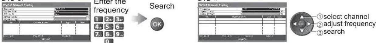 PANASONIC Viera TX-L42U2L - Set DVB channel manually Manual Tuning - 1