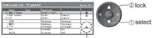 PANASONIC Viera TX-L42U2L - Control channel audience Child Lock - 3