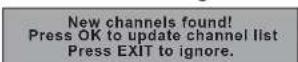PANASONIC Viera TX-L42U2L - Display a notification message New Channel Message - 1