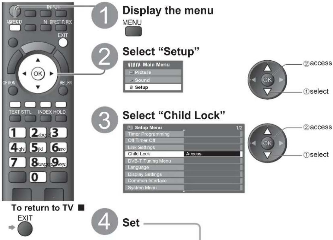PANASONIC Viera TX-L42U2L - Child Lock - 1