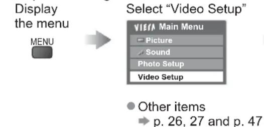 PANASONIC Viera TX-L42U2L - Video Setup - 1