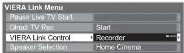 PANASONIC Viera TX-L42U2L - Select "VIERA Link Control" - 1