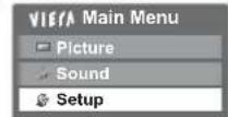 PANASONIC Viera TX-L42U2L - Select "Setup" - 1