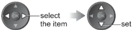 PANASONIC Viera TX-L42U2L - ③ Set the channel, date and time (repeat the operations as below) - 1