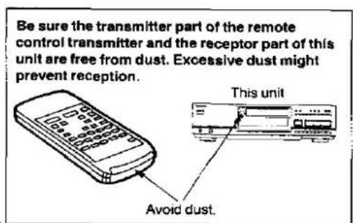 PANASONIC SL-PS700 - Remote control transmitter operation notes - 3