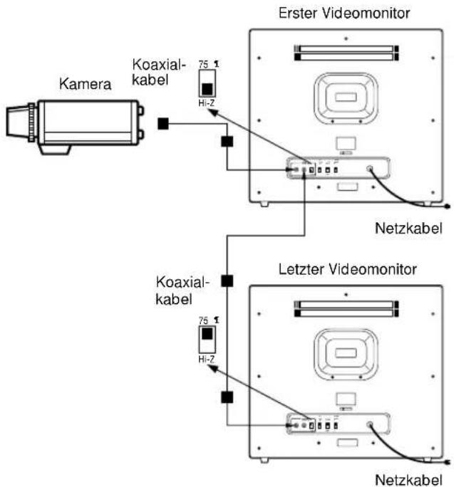 PANASONIC WV-BM1700 - Anschluß von mehreren Monitoren - 1
