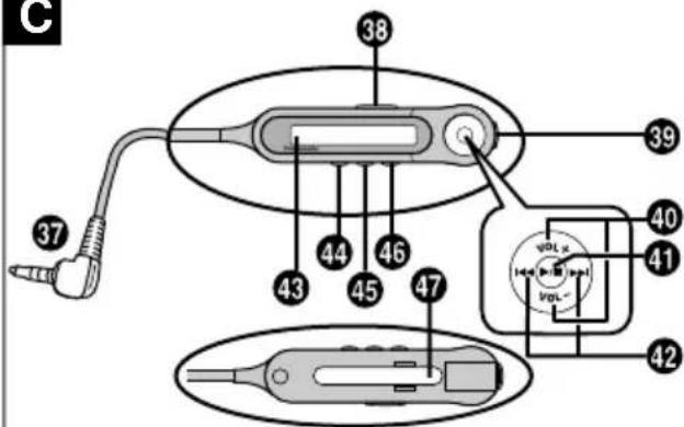 PANASONIC SL-MV65 - 将主机从基座上拆除 - 3