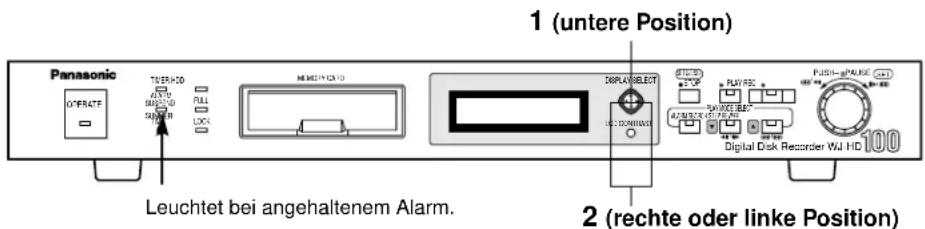PANASONIC WJ-HD100 - - Anhalten des Alarmeingangs - 1