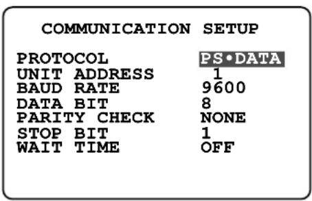 PANASONIC WJ-HD100 - ■ Kommunikationseinstellung (COMMUNICATION SETUP) - 1