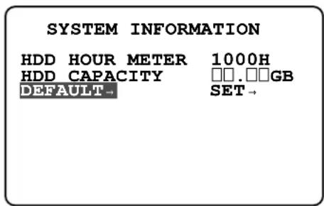 PANASONIC WJ-HD100 - ■ Systeminformationen (SYSTEM INFORMATION) - 1