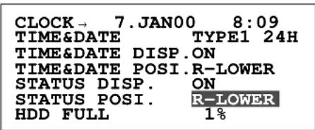 PANASONIC WJ-HD100 - • Statusposition 006 STATUS POSI. - 2