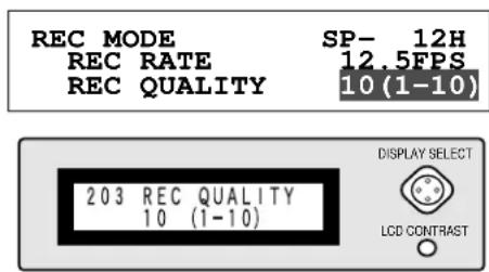 PANASONIC WJ-HD100 - - Aufnahmequalität 203 REC QUALITY - 1