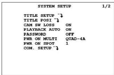 PANASONIC WJ-FS416 - ■ System-Setup-Menü - 2