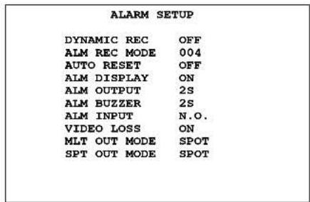PANASONIC WJ-FS416 - ■ Alarm-Setup-Menü - 2