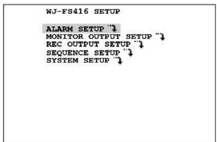 PANASONIC WJ-FS416 - ■ Alarm-Setup-Menü - 1