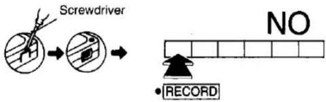 PANASONIC RX-CW200 - RECORD PREVENTION TABS - 2