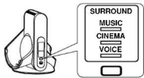 PANASONIC RP-WH5000 - Selecting the surround field - 1