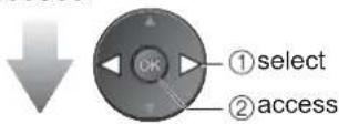 PANASONIC Viera TX-32LZD80 - ③ Select the equipment you want to access - 1