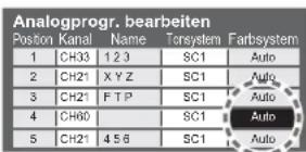 PANASONIC Viera TX-32LXD75F - - Ändern des Farbsystems in Abhängigkeit vom Signal - 1