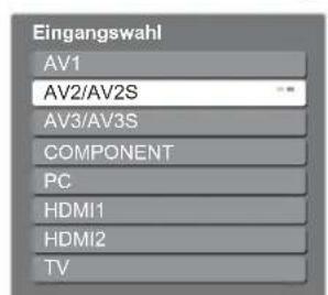 PANASONIC Viera TX-32LXD75F - Wählen Sie den Eingang, an den das Zusatzgerät angeschlossen ist. - 1
