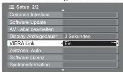 PANASONIC Viera TX-32LXD75F - Wählen Sie „VIERA Link“ aus. - 1