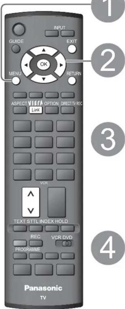 PANASONIC Viera TX-32LXD75F - Rufen Sie die Menüanzeige auf. - 1