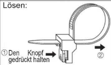 PANASONIC Viera TX-32LXD75F - Gebrauch der Kabelklemmen - 3