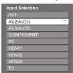 PANASONIC Viera TX-32LXD700 - Select the input mode connected to the equipment - 1
