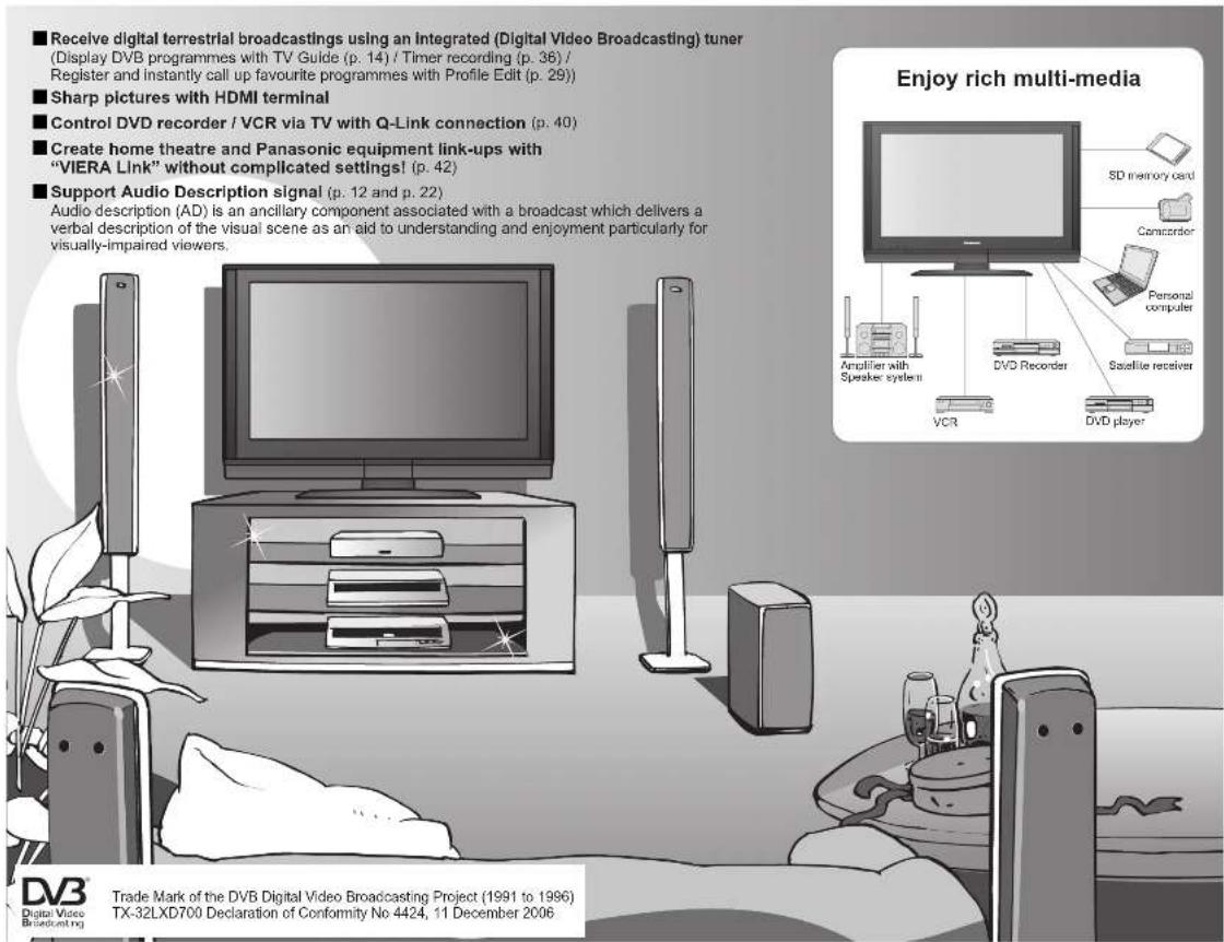 PANASONIC Viera TX-32LXD700 - Turn your living room into a home theatre! - 1