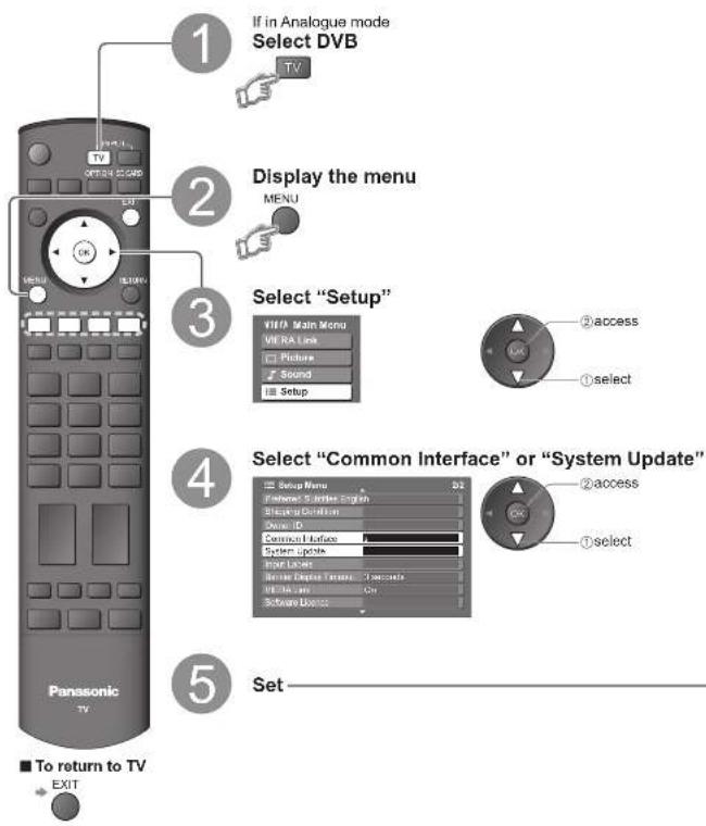 PANASONIC Viera TX-32LXD700 - DVB Settings (DVB mode) - 1