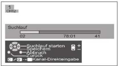 PANASONIC Viera TX-32LX64F - TV-Speicher-Menü – Manueller Suchlauf - 13
