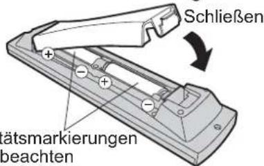 PANASONIC Viera TX-32LE7FSA - Einlegen der Batterien in die Fernbedienung - 4