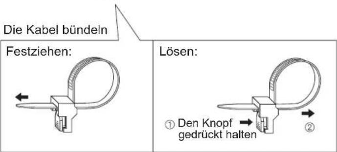 PANASONIC Viera TX-32LE7FSA - Befestigen der Kabelklemme - 2
