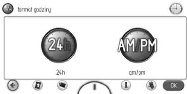 AMICA EBI 712104 AA PYRO - Menu główne \ ustawienia \ czas \ format godziny - 1