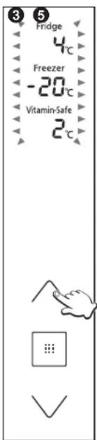PANASONIC NR-B55VE1 - Einstellen der Temperatur - 2