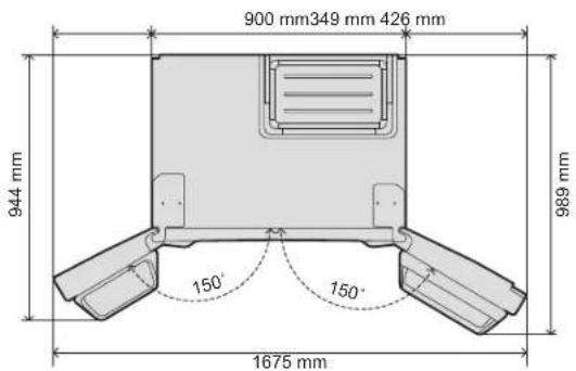 PANASONIC NR-B55VE1 - Installieren der Abstandhalter - 3