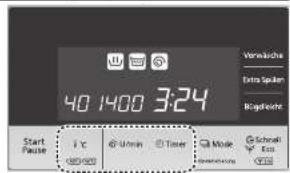 40 1400 3:24 Start Pause i °C U/min Timer Mode Schottel Eos