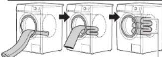 PANASONIC NA-148XRW - ■Inlegen von Decken in die Trommel - 2