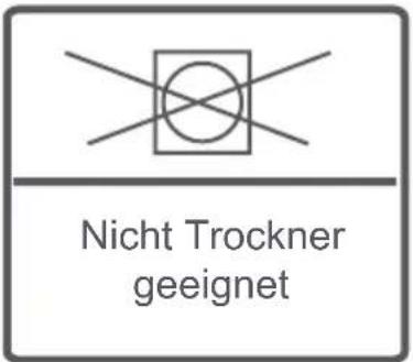 Nicht Trockner geeignet