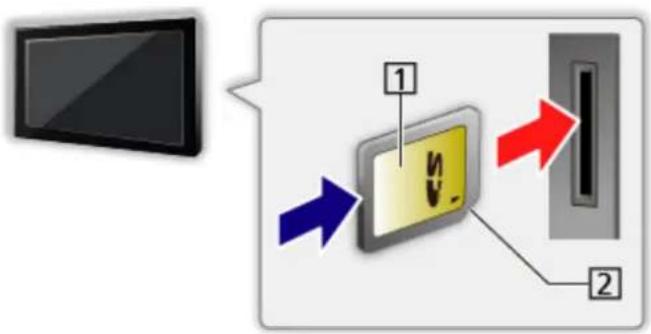 PANASONIC Viera TX-58AXR800 - ■ To insert or remove the SD Card - 1